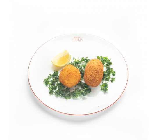 Duo de fondu et croquette aux crevettes grises 