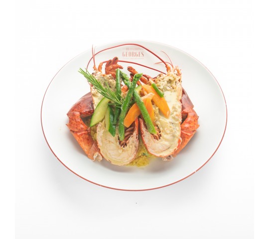 Homard rôti, risotto crémeux et cébettes (+- 450-500 gr)